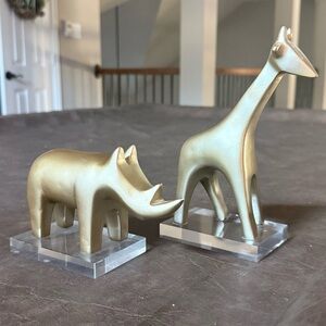 Gold Animal Figurine Pair